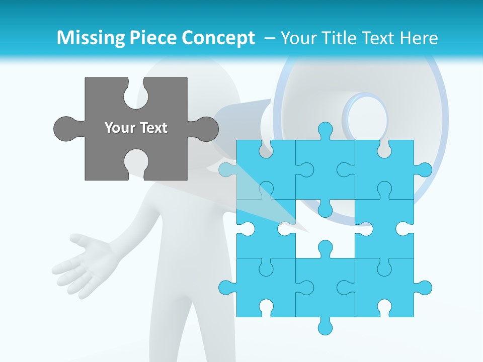 Man Blue Telling PowerPoint Template