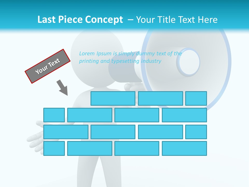 Man Blue Telling PowerPoint Template