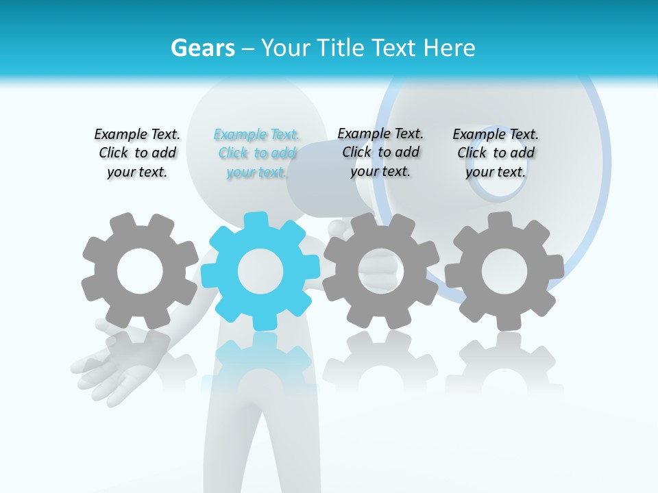 Man Blue Telling PowerPoint Template