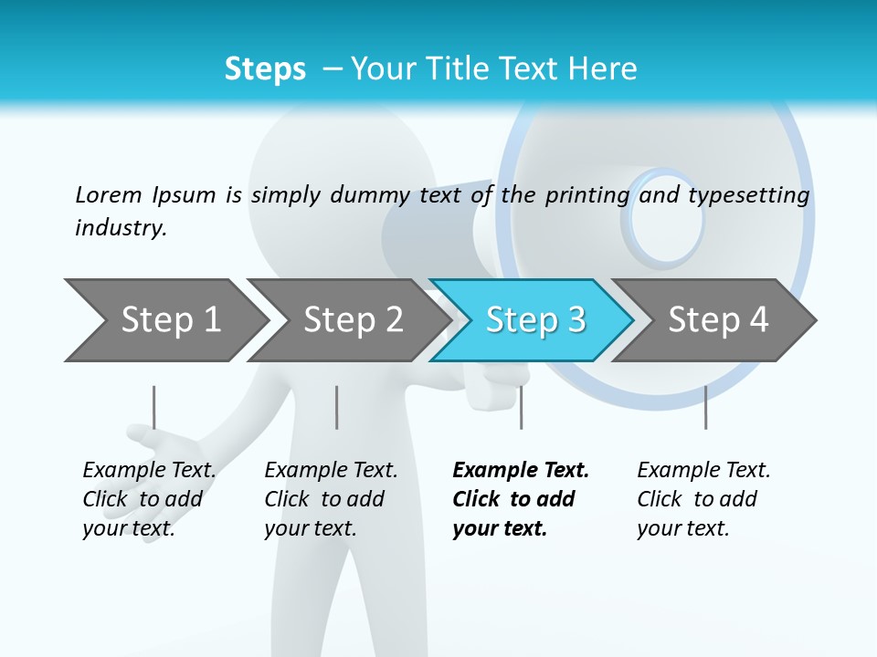 Man Blue Telling PowerPoint Template