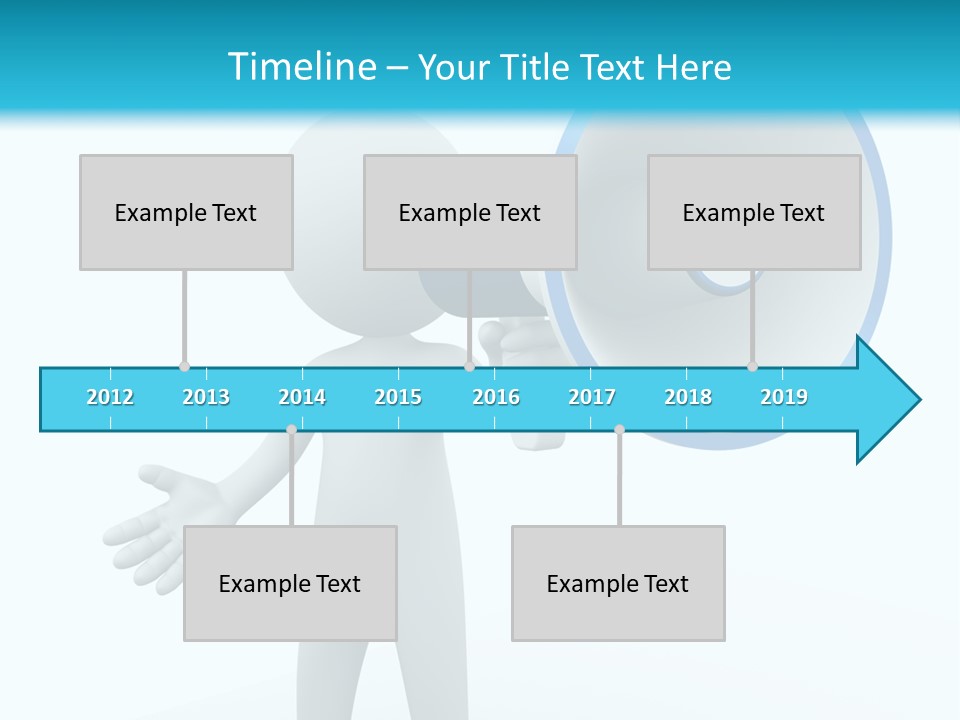 Man Blue Telling PowerPoint Template