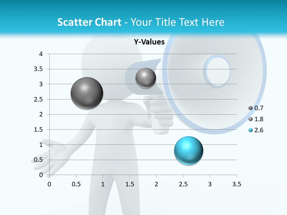 Man Blue Telling PowerPoint Template