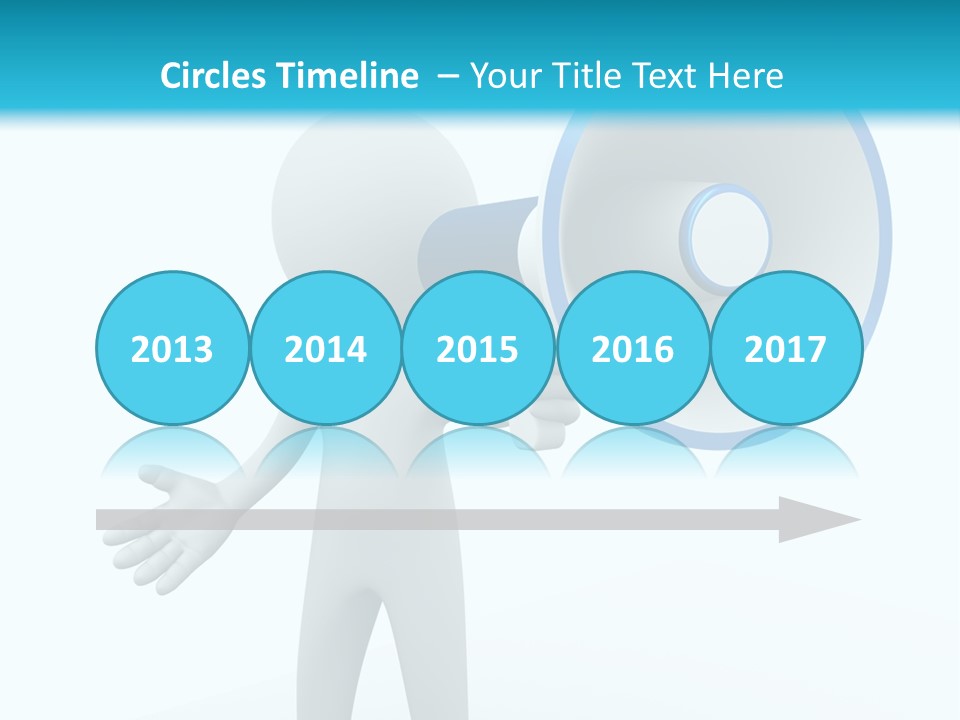 Man Blue Telling PowerPoint Template