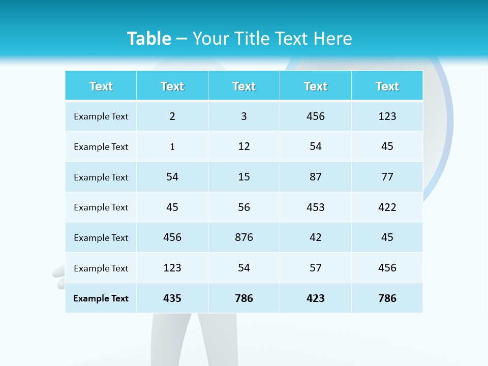 Man Blue Telling PowerPoint Template