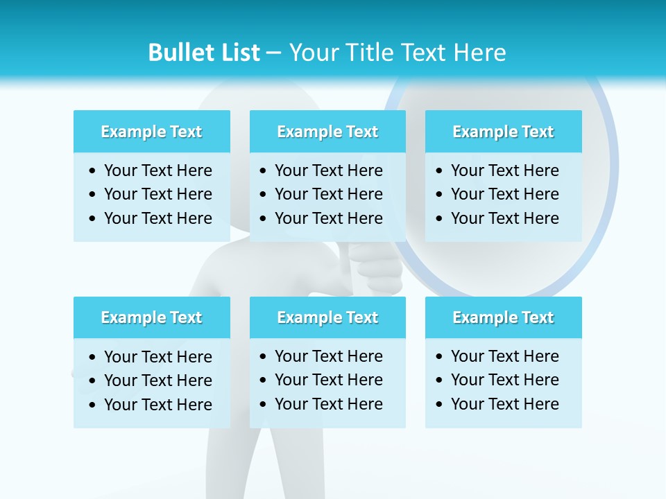 Man Blue Telling PowerPoint Template