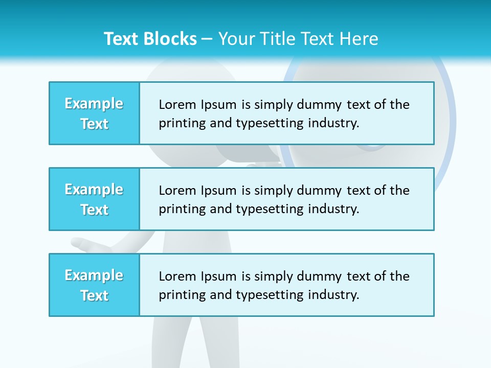 Man Blue Telling PowerPoint Template