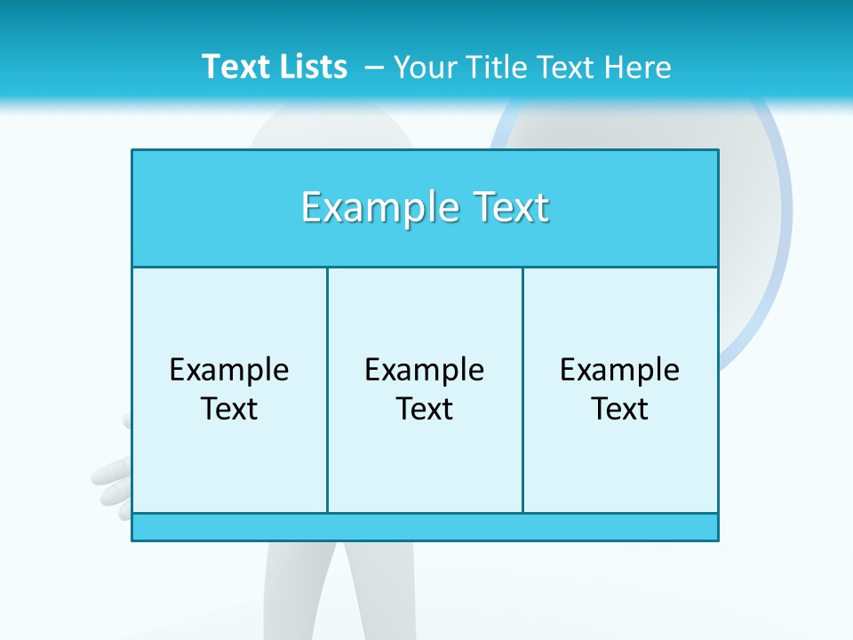 Man Blue Telling PowerPoint Template