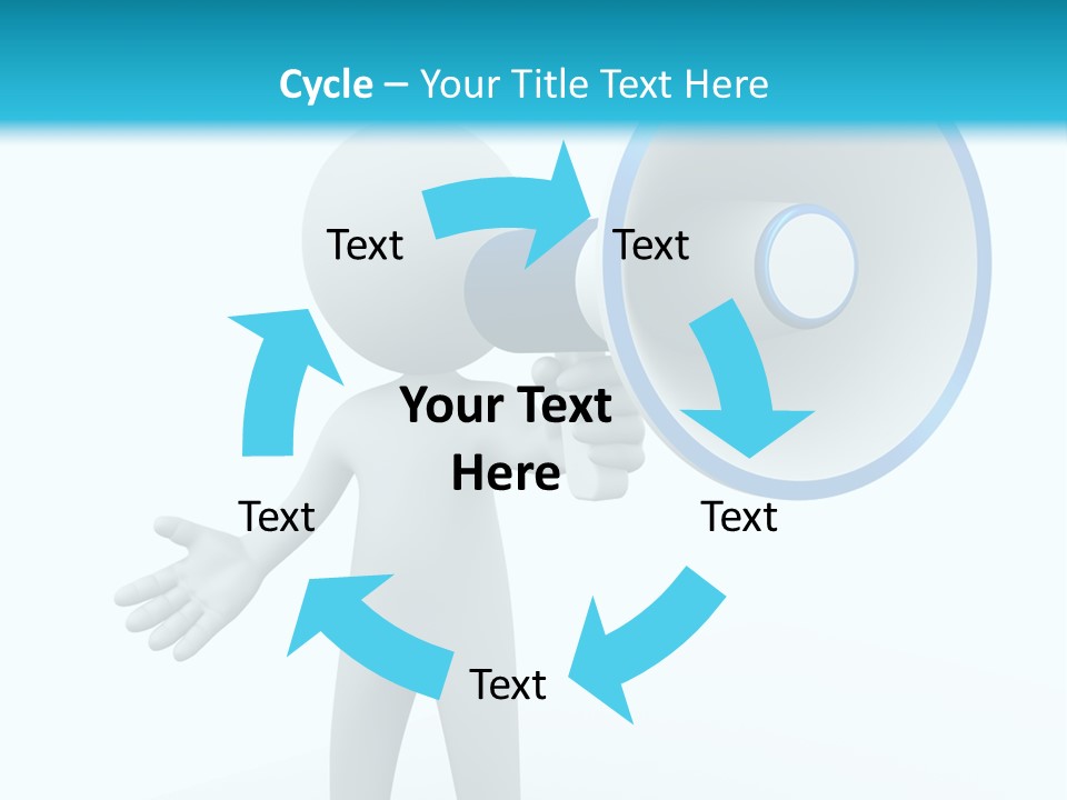 Man Blue Telling PowerPoint Template