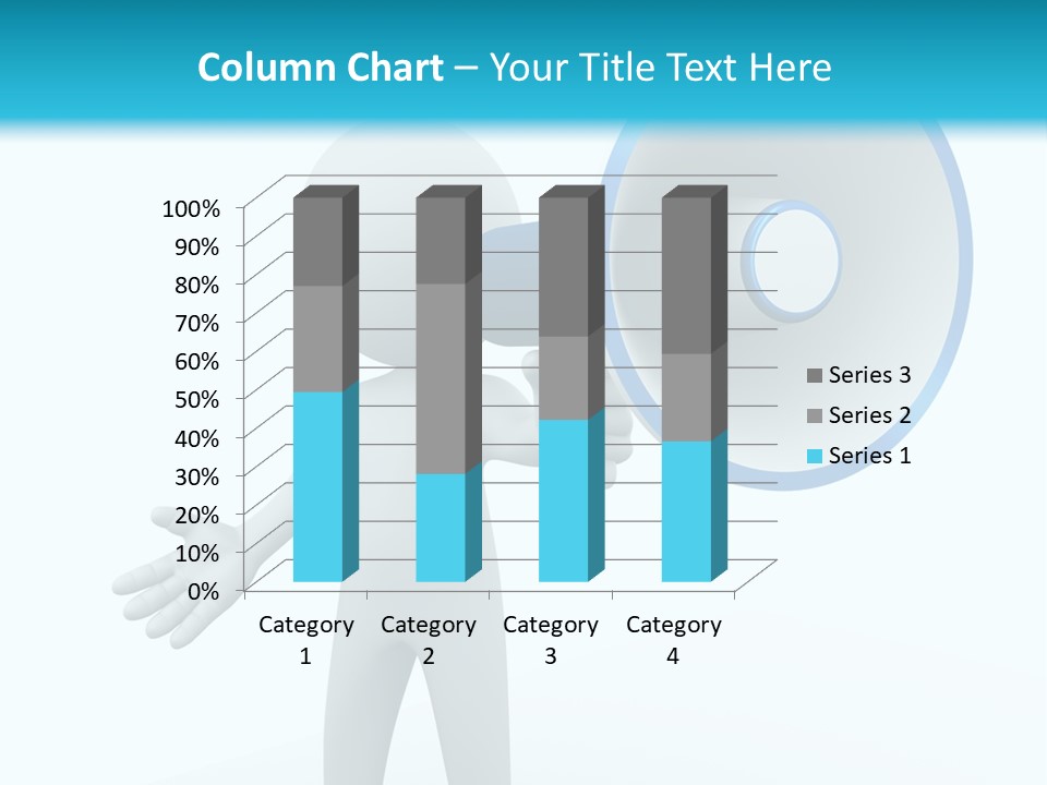 Man Blue Telling PowerPoint Template