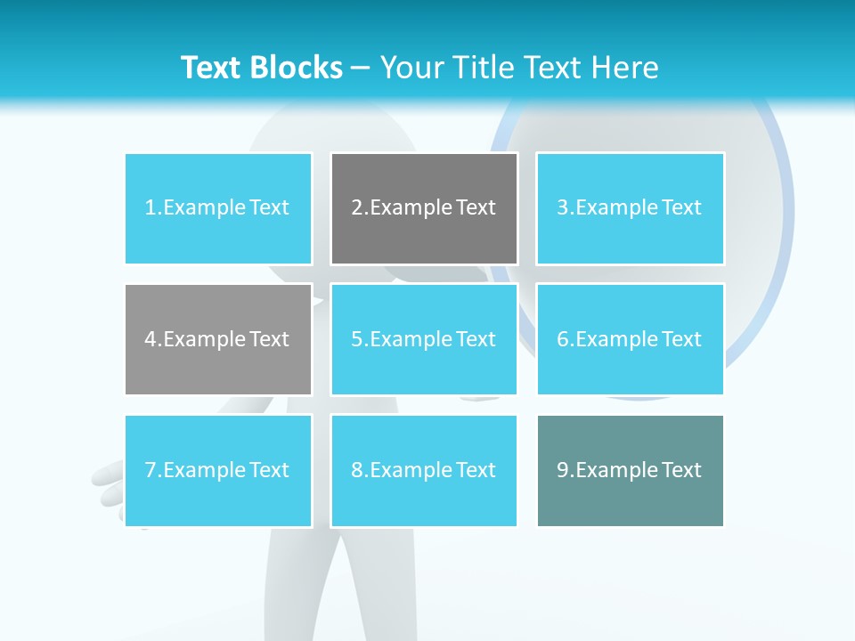 Man Blue Telling PowerPoint Template