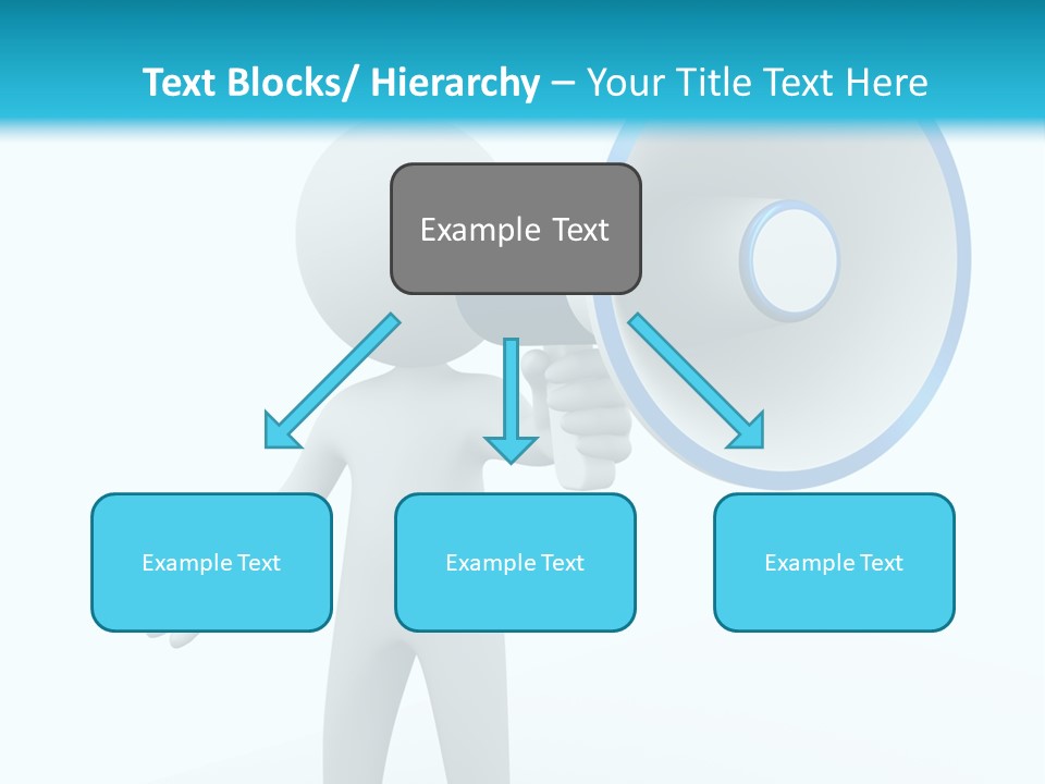 Man Blue Telling PowerPoint Template