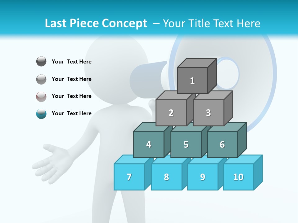 Man Blue Telling PowerPoint Template