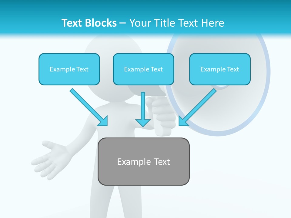 Man Blue Telling PowerPoint Template