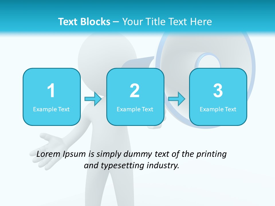 Man Blue Telling PowerPoint Template