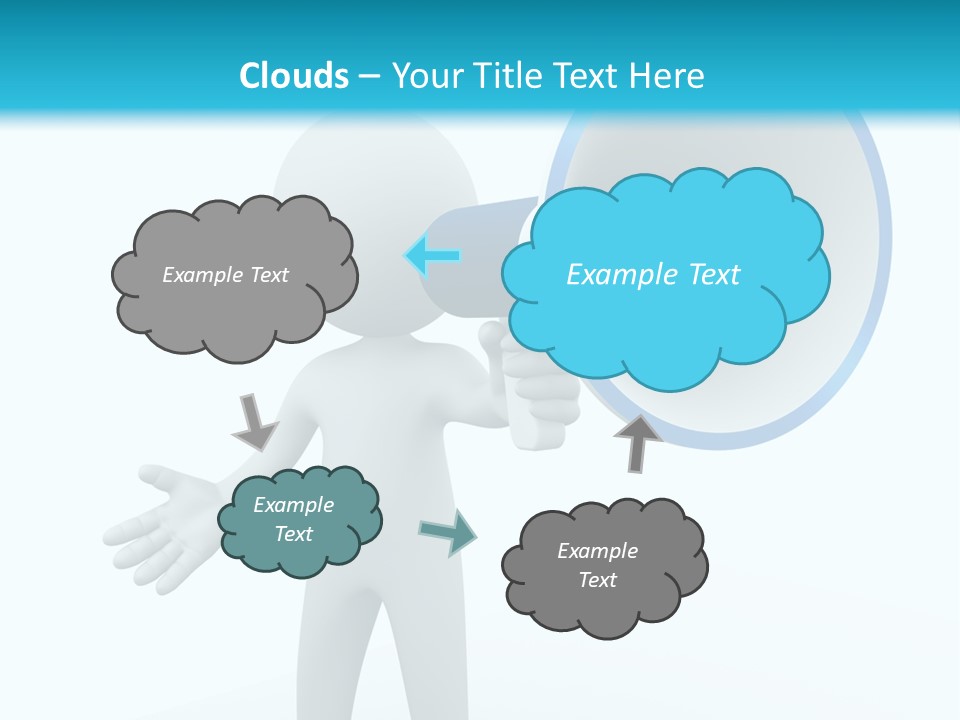 Man Blue Telling PowerPoint Template