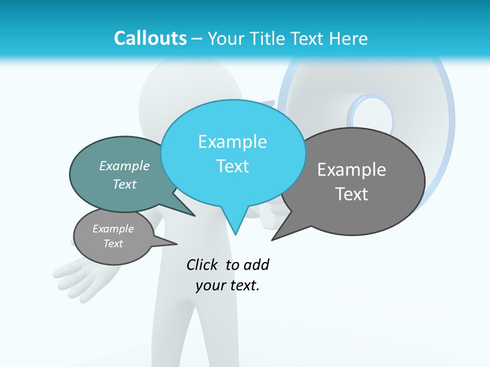 Man Blue Telling PowerPoint Template