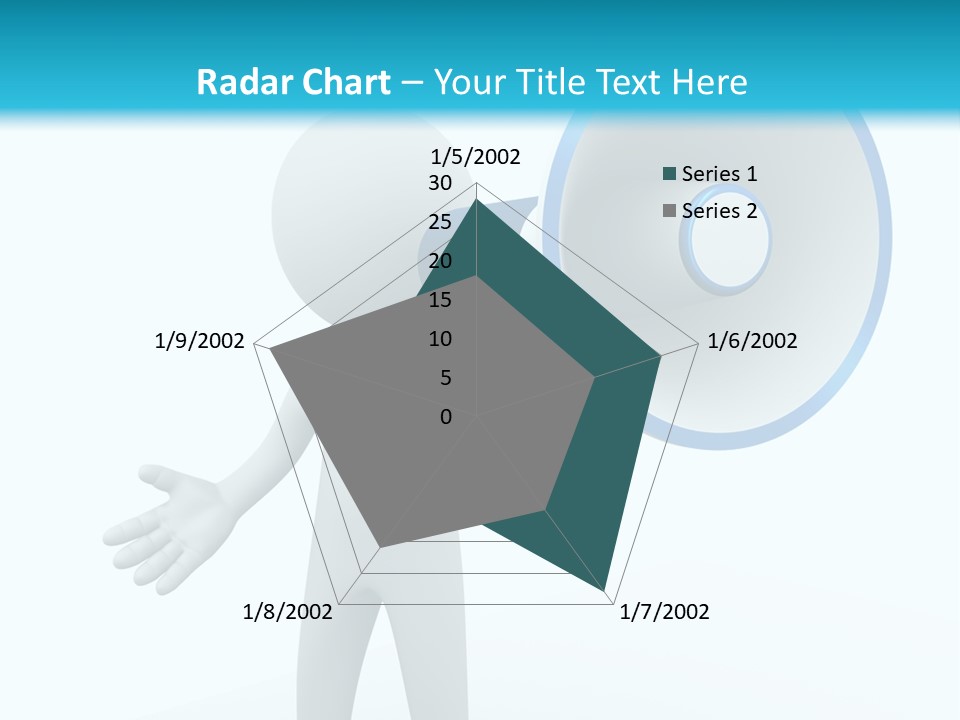 Man Blue Telling PowerPoint Template