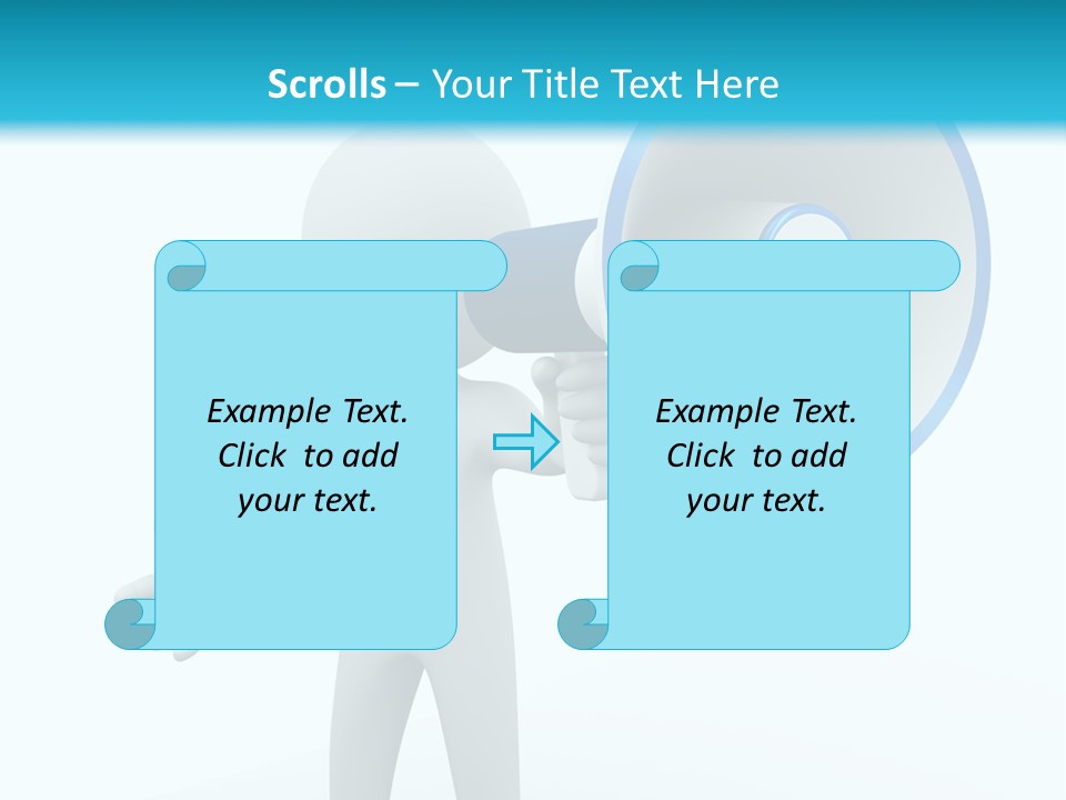 Man Blue Telling PowerPoint Template