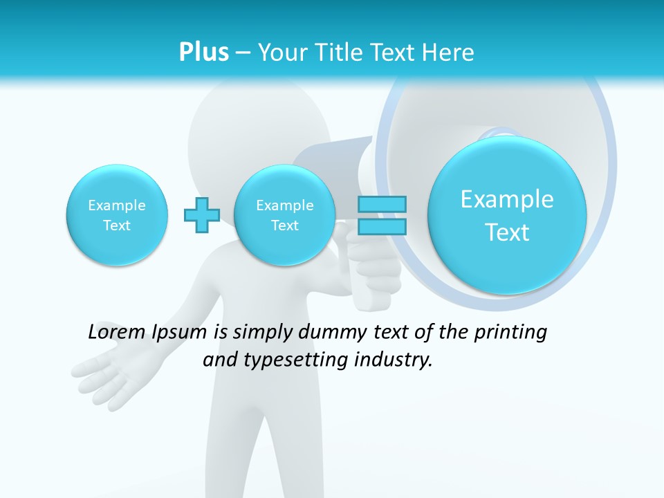 Man Blue Telling PowerPoint Template