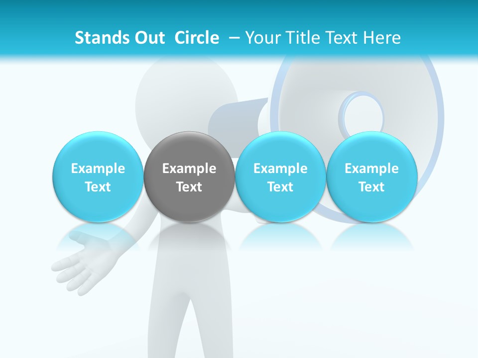 Man Blue Telling PowerPoint Template