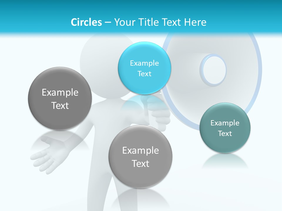 Man Blue Telling PowerPoint Template