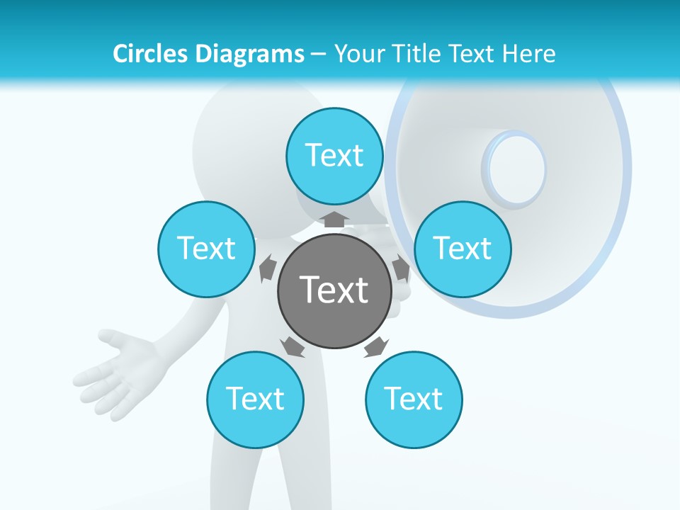 Man Blue Telling PowerPoint Template