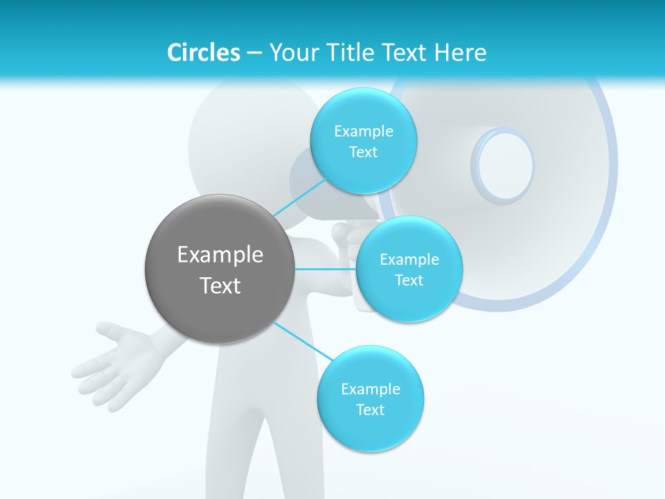 Man Blue Telling PowerPoint Template