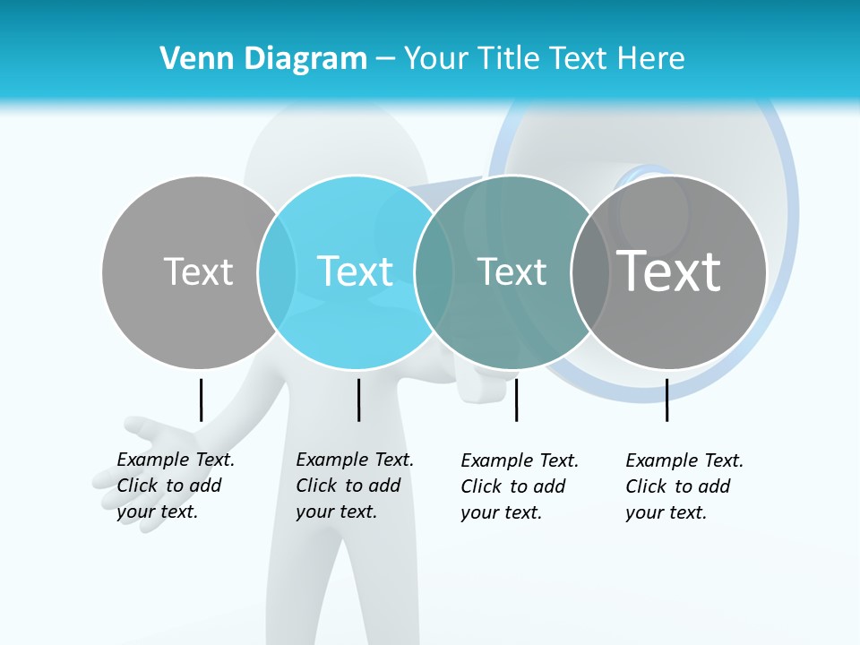 Man Blue Telling PowerPoint Template
