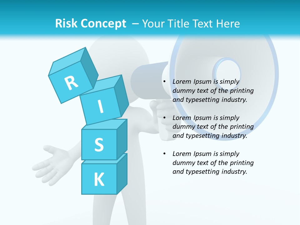 Man Blue Telling PowerPoint Template