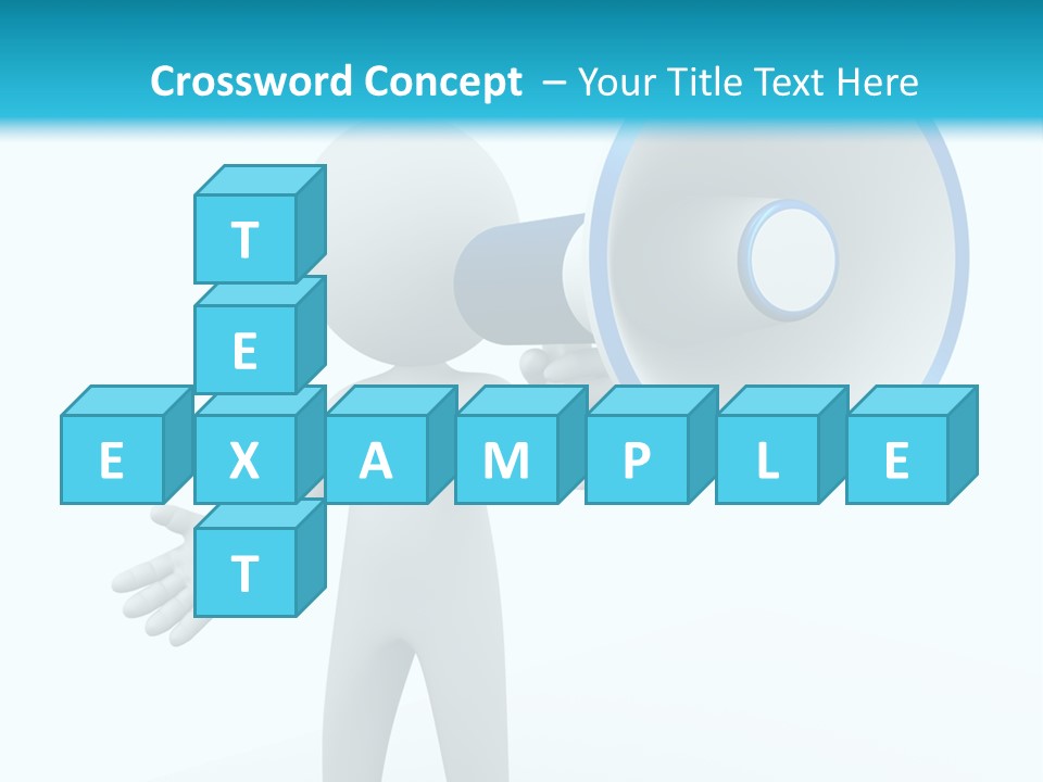 Man Blue Telling PowerPoint Template