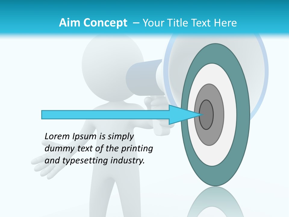 Man Blue Telling PowerPoint Template