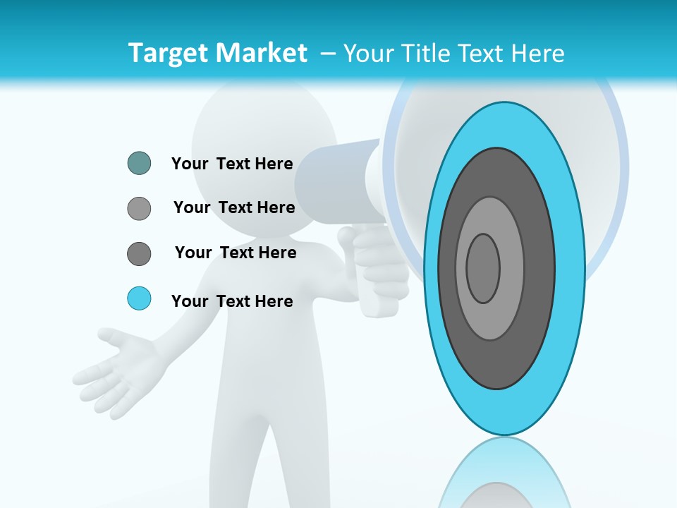 Man Blue Telling PowerPoint Template