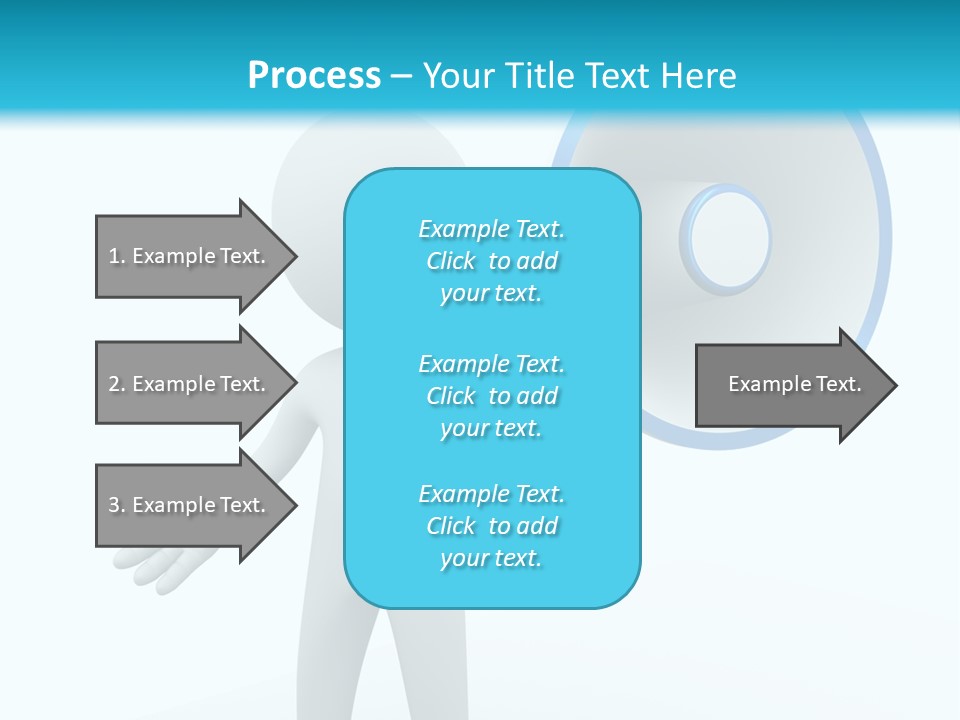 Man Blue Telling PowerPoint Template