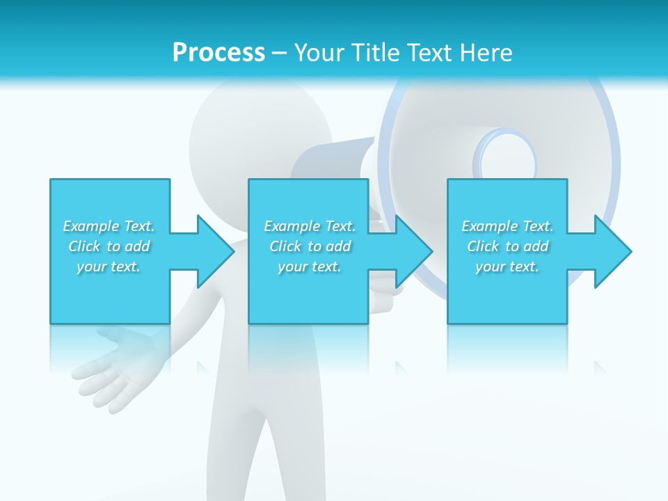 Man Blue Telling PowerPoint Template