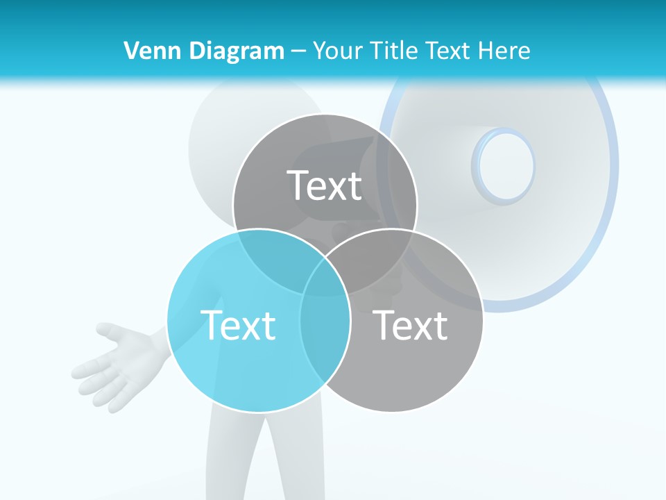 Man Blue Telling PowerPoint Template