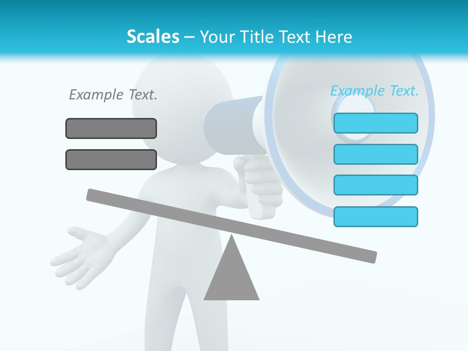 Man Blue Telling PowerPoint Template