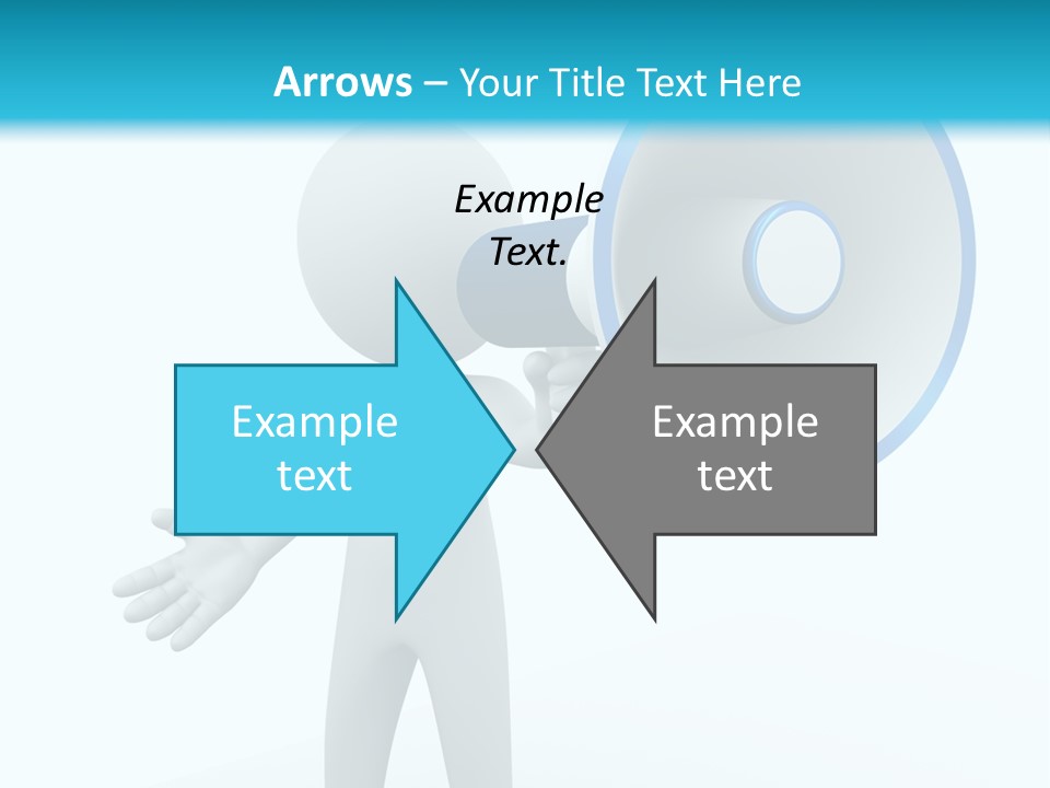 Man Blue Telling PowerPoint Template