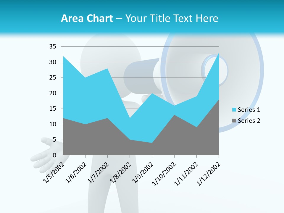 Man Blue Telling PowerPoint Template