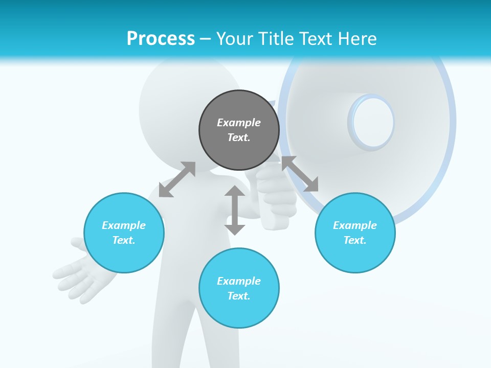 Man Blue Telling PowerPoint Template