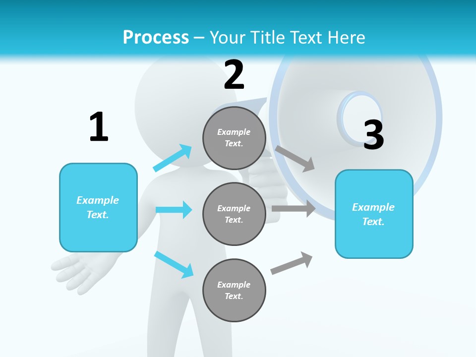 Man Blue Telling PowerPoint Template