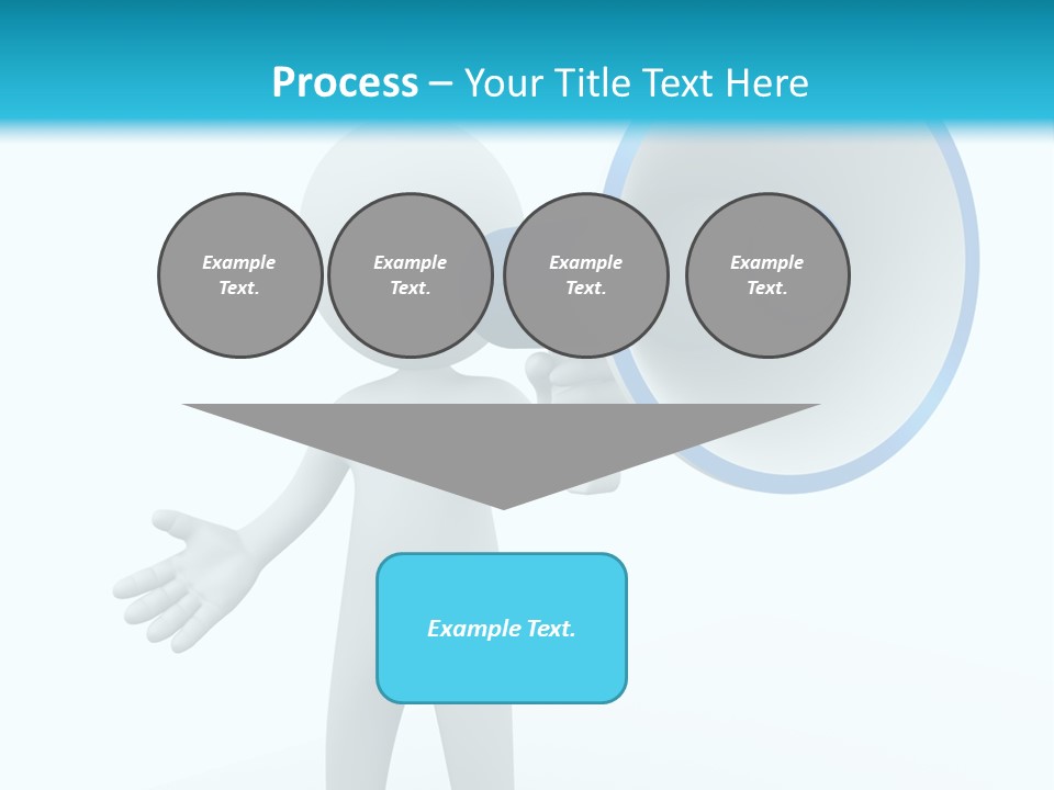 Man Blue Telling PowerPoint Template