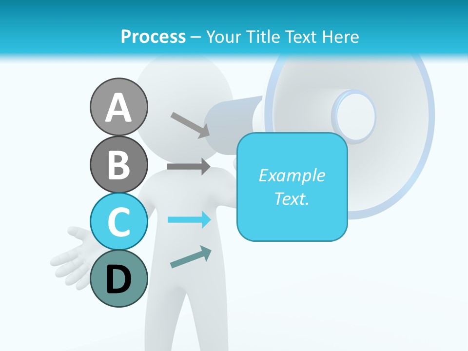 Man Blue Telling PowerPoint Template