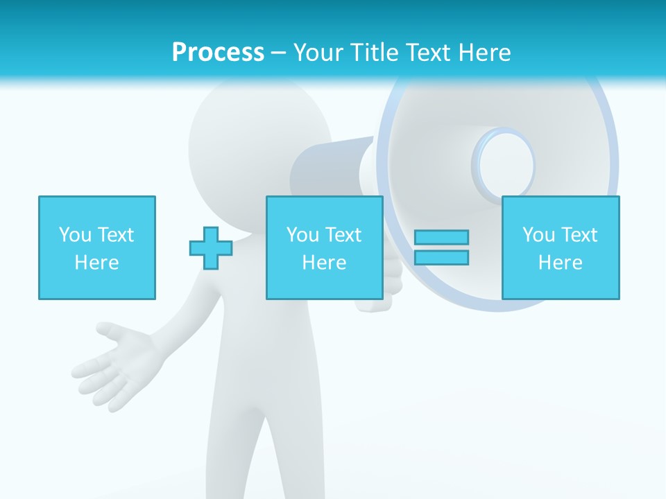 Man Blue Telling PowerPoint Template
