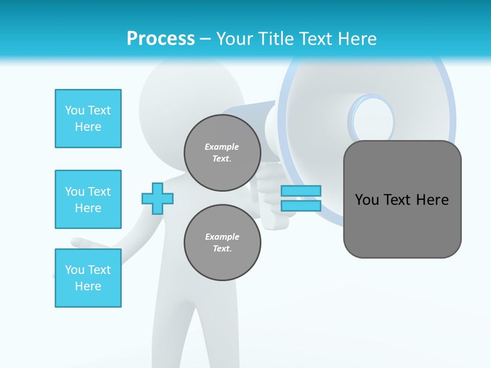 Man Blue Telling PowerPoint Template