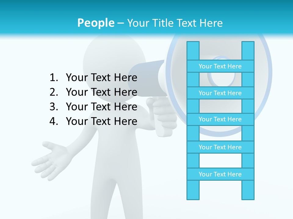 Man Blue Telling PowerPoint Template