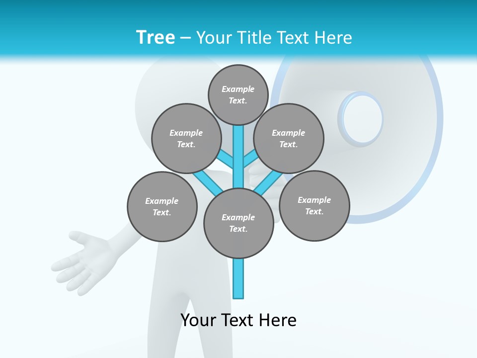 Man Blue Telling PowerPoint Template