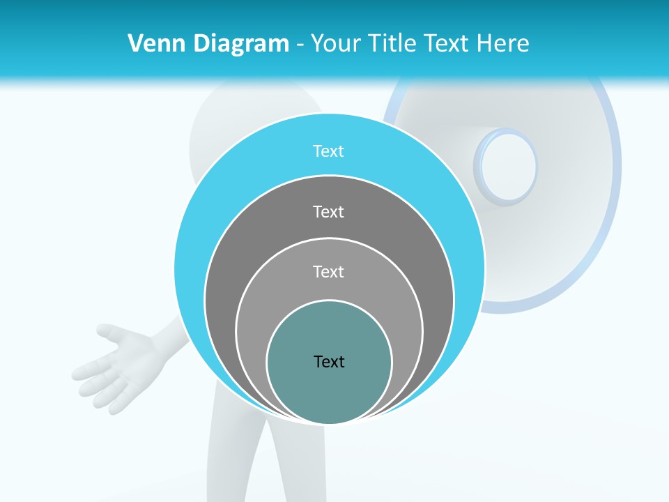 Man Blue Telling PowerPoint Template