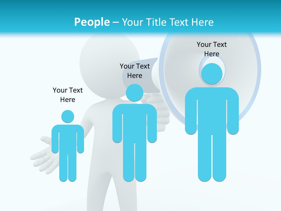 Man Blue Telling PowerPoint Template