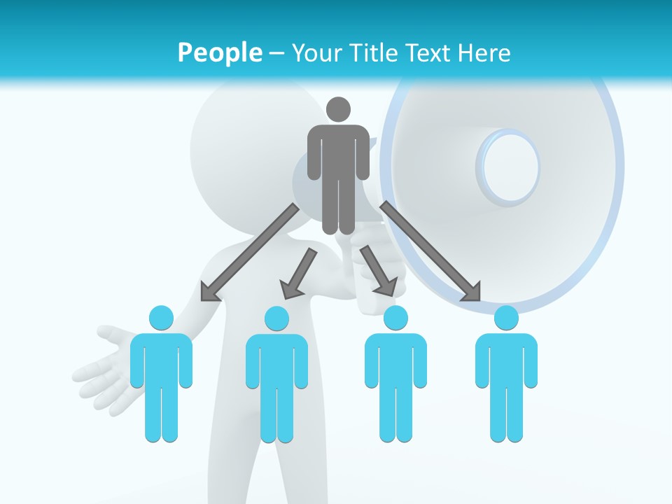 Man Blue Telling PowerPoint Template