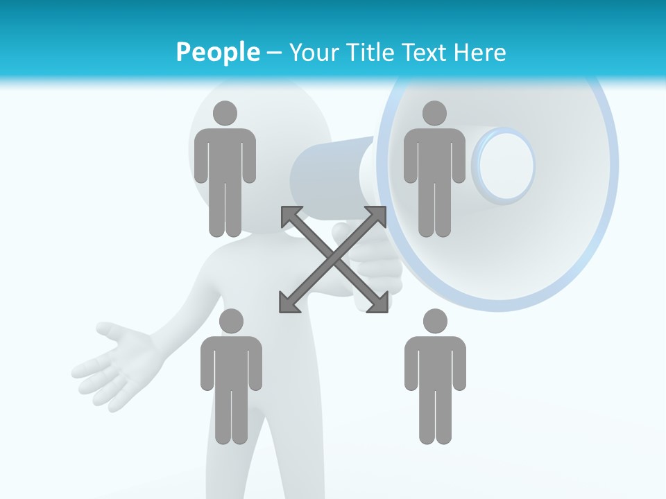 Man Blue Telling PowerPoint Template